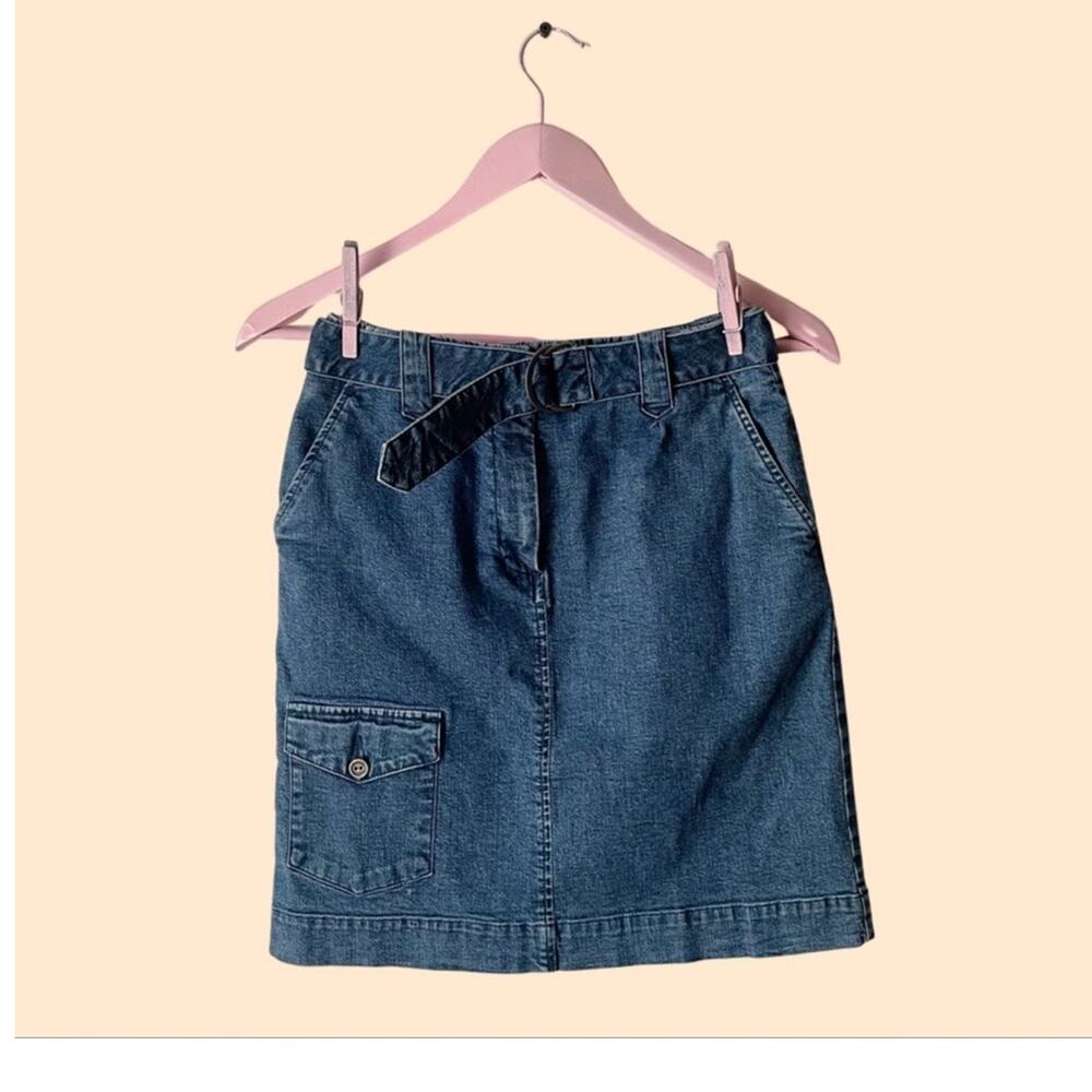 Talbots Vintage Denim Skirt Size 2 Petite